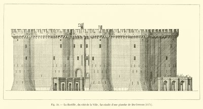 The Bastille, from the City Side, Facsimile of a Plate by Du Cerceau, 1575 by French School