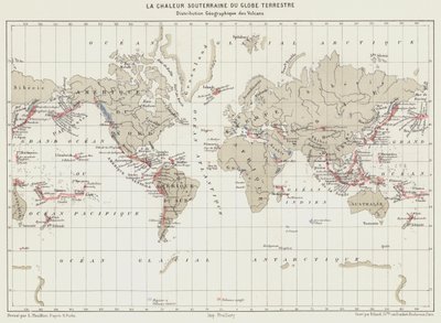 The Underground Heat of the Earth, Geographical Distribution of Volcanoes by French School