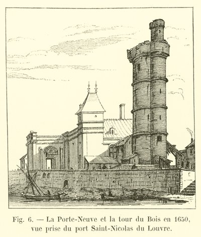The New Gate and the Bois Tower in 1650, View Taken from the Saint-Nicolas Port of the Louvre by French School