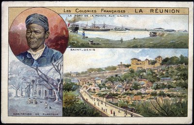La Réunion, view of St Denis - postcard chromo., early 20th century by French School