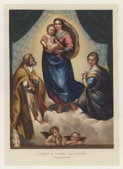 The Virgin of St. Sixtus, after Raphael, Dresden Museum by French School