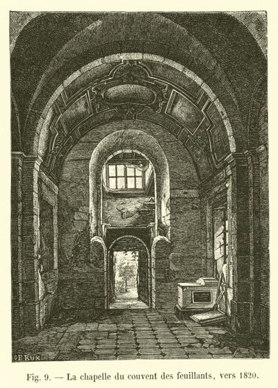 The Chapel of the Feuillants Convent, circa 1820 by French School