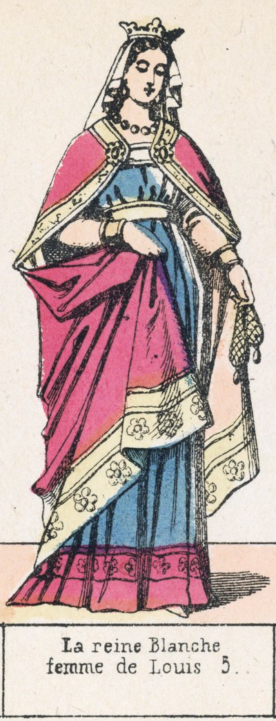 Queen Blanche, Wife of Louis V by French School