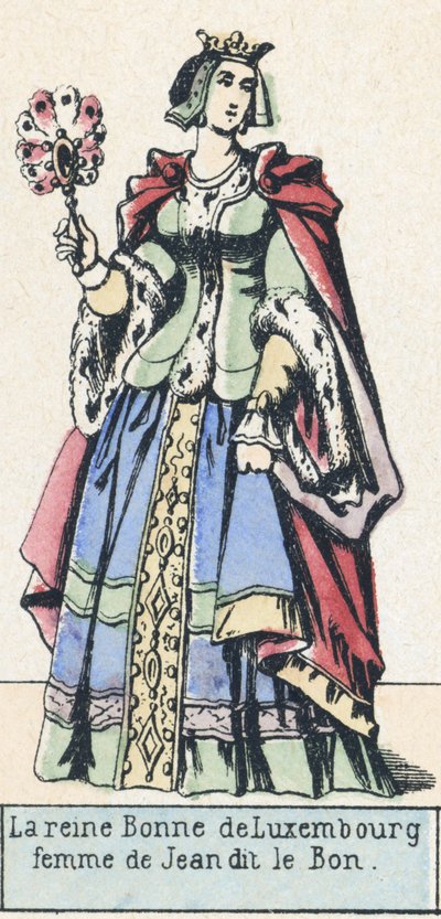 Queen Bonne of Luxembourg, Wife of John the Good by French School