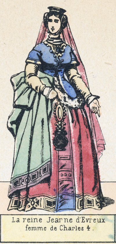 Queen Jeanne of Evreux, Wife of Charles IV by French School