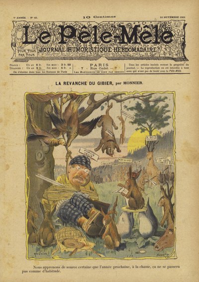 The Revenge of the Game. Illustration for Le Pele-Mele by French School