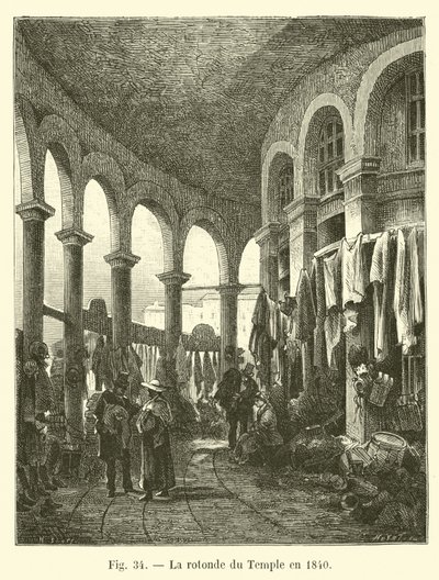 The Rotunda of the Temple in 1840 by French School