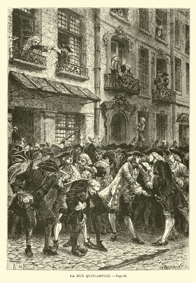 La Rue Quincampoix by French School