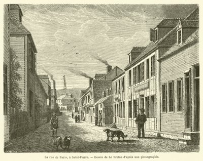 The Rue de Paris, in Saint-Pierre by French School