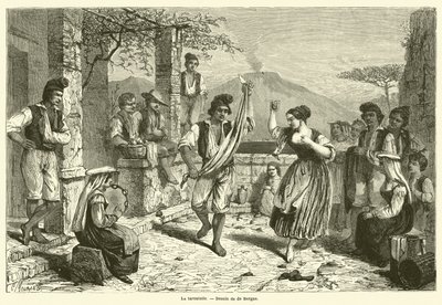 The Tarantella (engraving) by French School