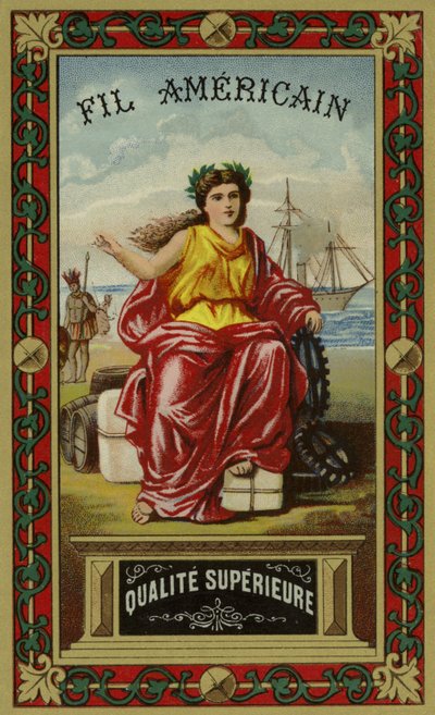 Label for American thread by French School
