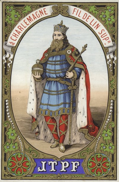 Label for Charlemagne thread by French School