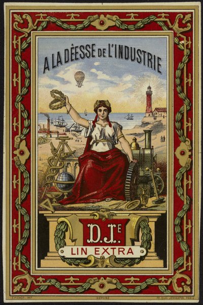 Label for the Goddess of Industry thread by French School