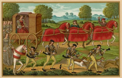 Ladies Hunting by French School