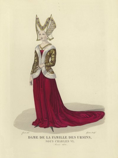 Lady of the Orsini family, reign of Charles VI of France, 1420 by French School