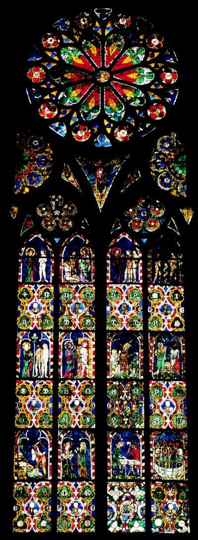 Last Judgement and the Works of Mercy, from the south nave, c.1325 by French School