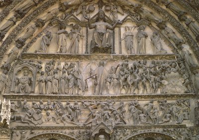Last Judgement, Tympanum of the Central Portal of West Facade by French School