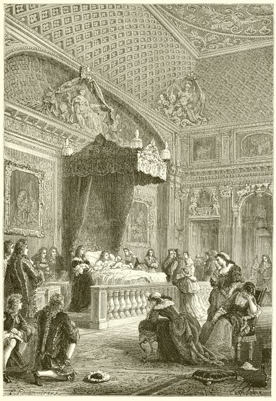 Last Moments of King Louis XIV by French School
