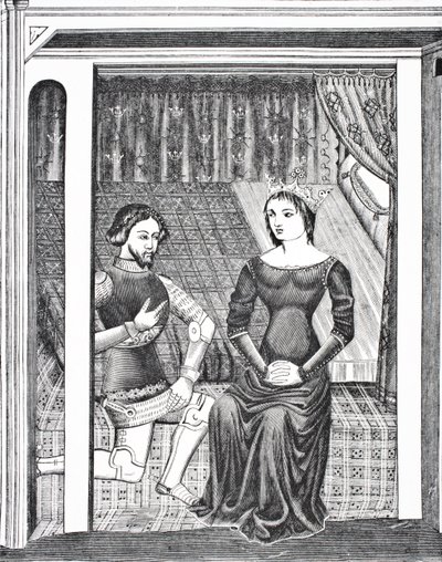 Launcelot and Guinevere by French School