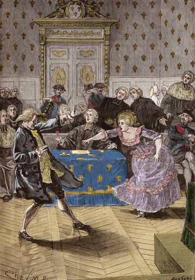 Lawsuit of the Affair of the Necklace of Queen Marie-Antoinette by French School