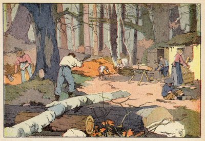 The Woodcutter, The Clog Maker by French School