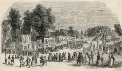Le Carre Marigny in June 1848 in Paris - Engraving in “Tableau-de-Paris” by Edmond Texier 1852 by French School