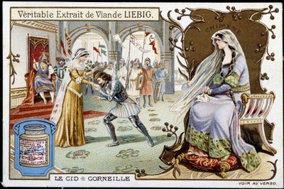 Le Cid by Pierre Corneille - Liebig chromolithography, 19th century by French School