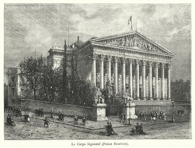 The Legislative Body, Palais Bourbon (engraving) by French School