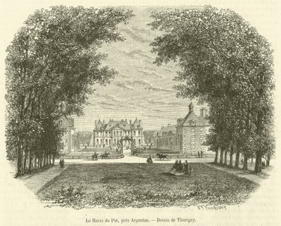 Le Haras du Pin, near Argentan (engraving) by French School