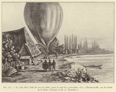The Jean Bart, Ballasted with Sandbags, Spends the Night of November 9, 1870 at Heurteauville, on the Banks of the Seine by French School