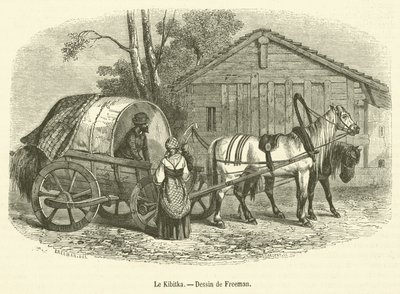 The Kibitka (engraving) by French School