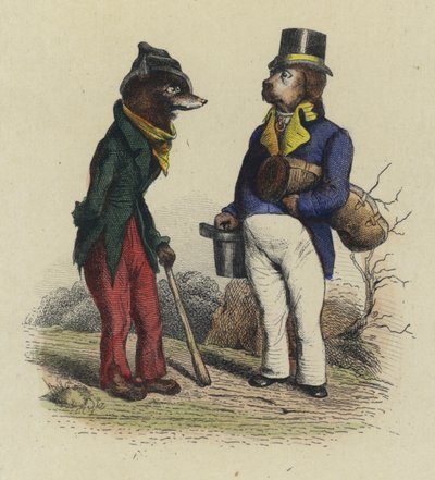The Wolf and the Dog by French School