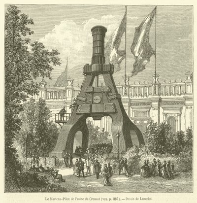 The Steam Hammer of the Creusot Factory by French School