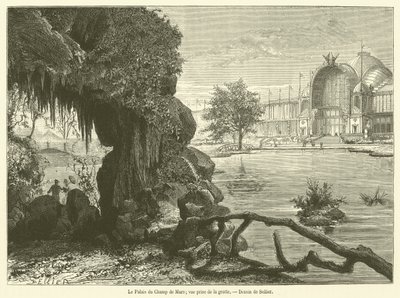 The Palace of the Champ de Mars, View from the Grotto (engraving) by French School