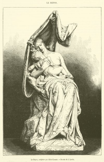 The Rest (engraving) by French School
