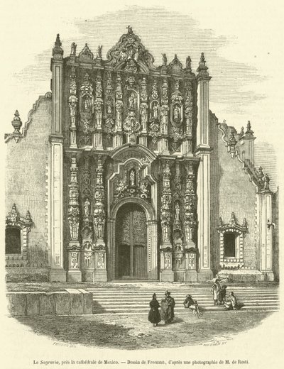 The Sagrario, Near the Cathedral of Mexico by French School