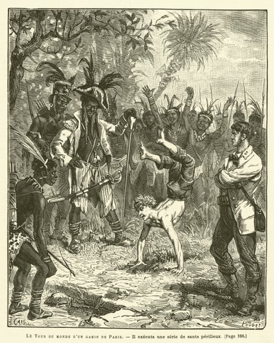 The World Tour of a Parisian Boy (engraving) by French School