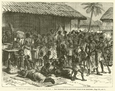 The Arms Trade with the Kaffirs of the Cape (engraving) by French School