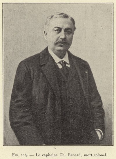 Captain Ch Renard, Died Colonel (engraving) by French School