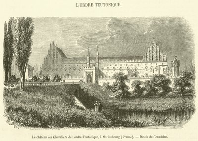 The castle of the Teutonic Knights, Marienburg, Prussia by French School