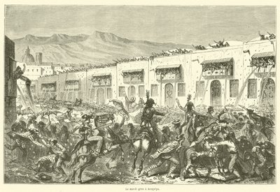 Mardi Gras in Arequipa (engraving) by French School