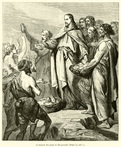 The Miracle of the Loaves and Fishes by French School