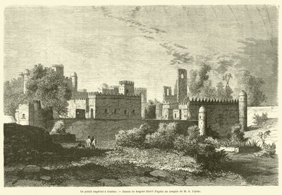 The Imperial Palace in Gondar (engraving) by French School