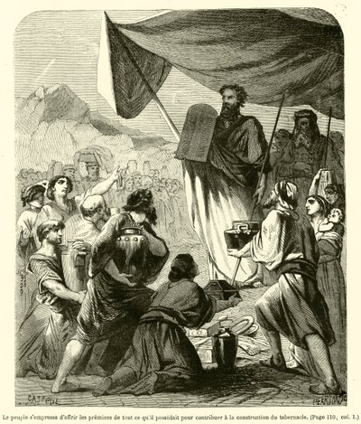 The People Hastened to Offer the First Fruits of All They Possessed to Contribute to the Construction of the Tabernacle by French School