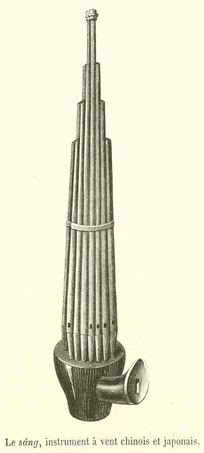 The Sang, Chinese and Japanese Wind Instrument (engraving) by French School