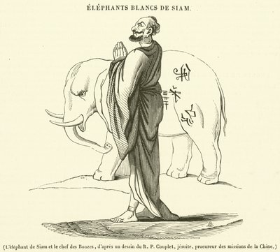 The Elephant of Siam and the Chief of the Bonzes by French School
