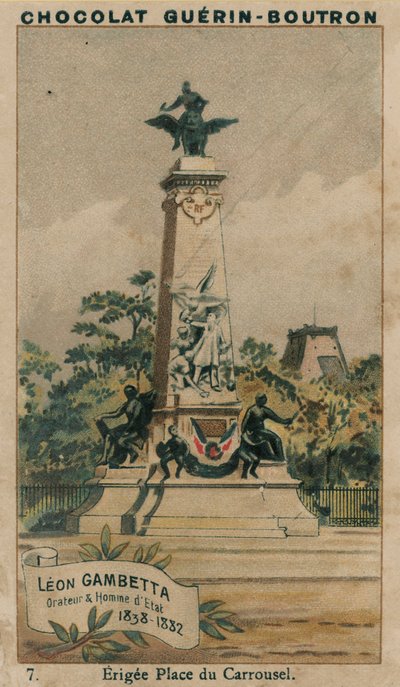 Leon Gambetta, Orator & Statesman, 1838-1882, Erected Place du Carrousel by French School