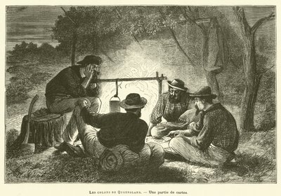 The Settlers of Queensland (engraving) by French School