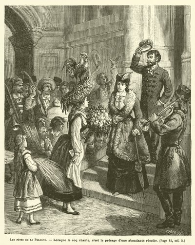 The Festivals of Poland (engraving) by French School