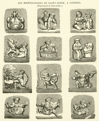 The Misericords of Saint-Spire, in Corbeil by French School
